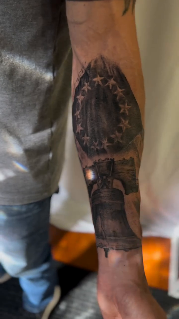 Tattoo by @papamule_ — lettering_script, black_and_grey