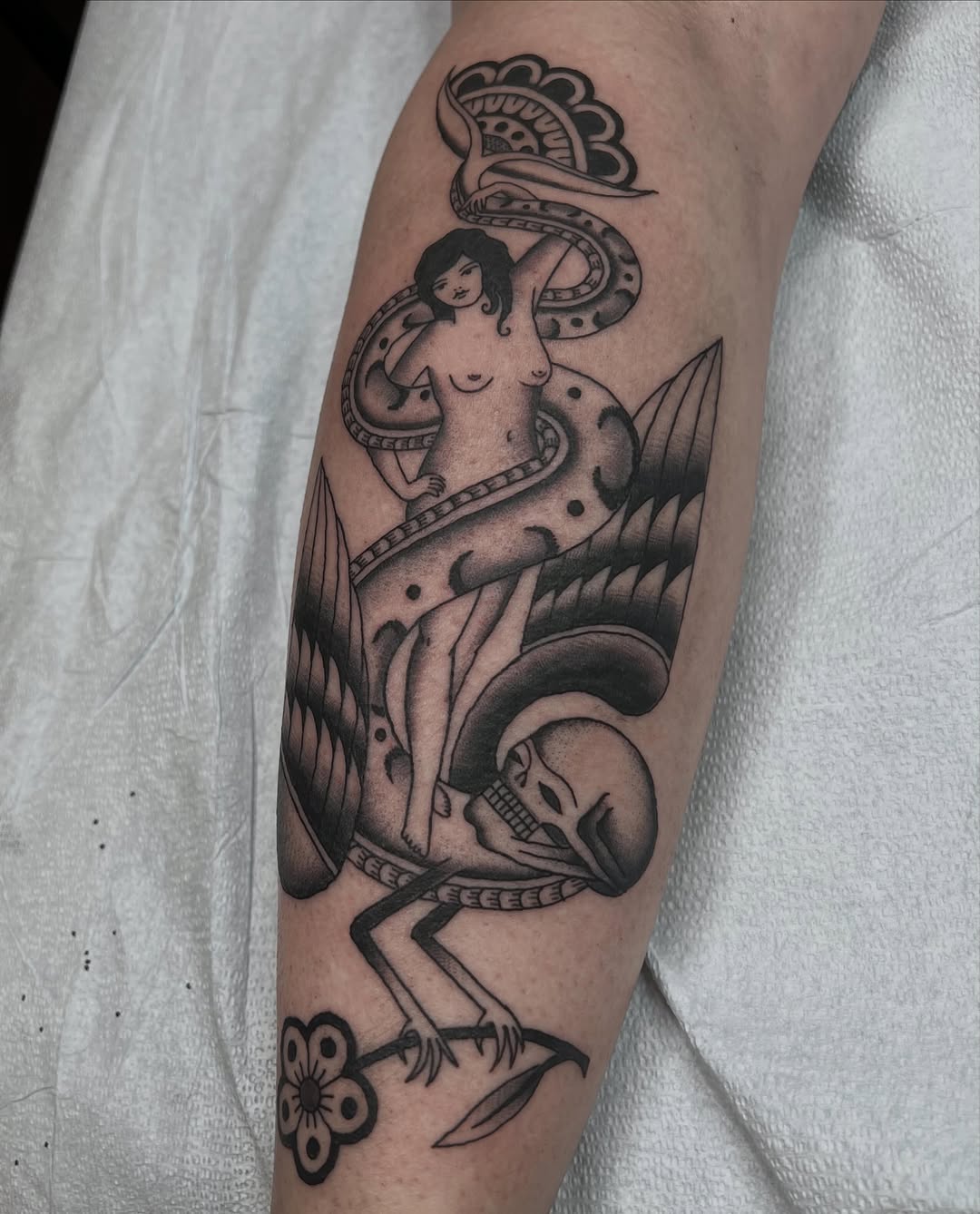Tattoo by @david_tattselhoff — american_traditional, black_and_grey