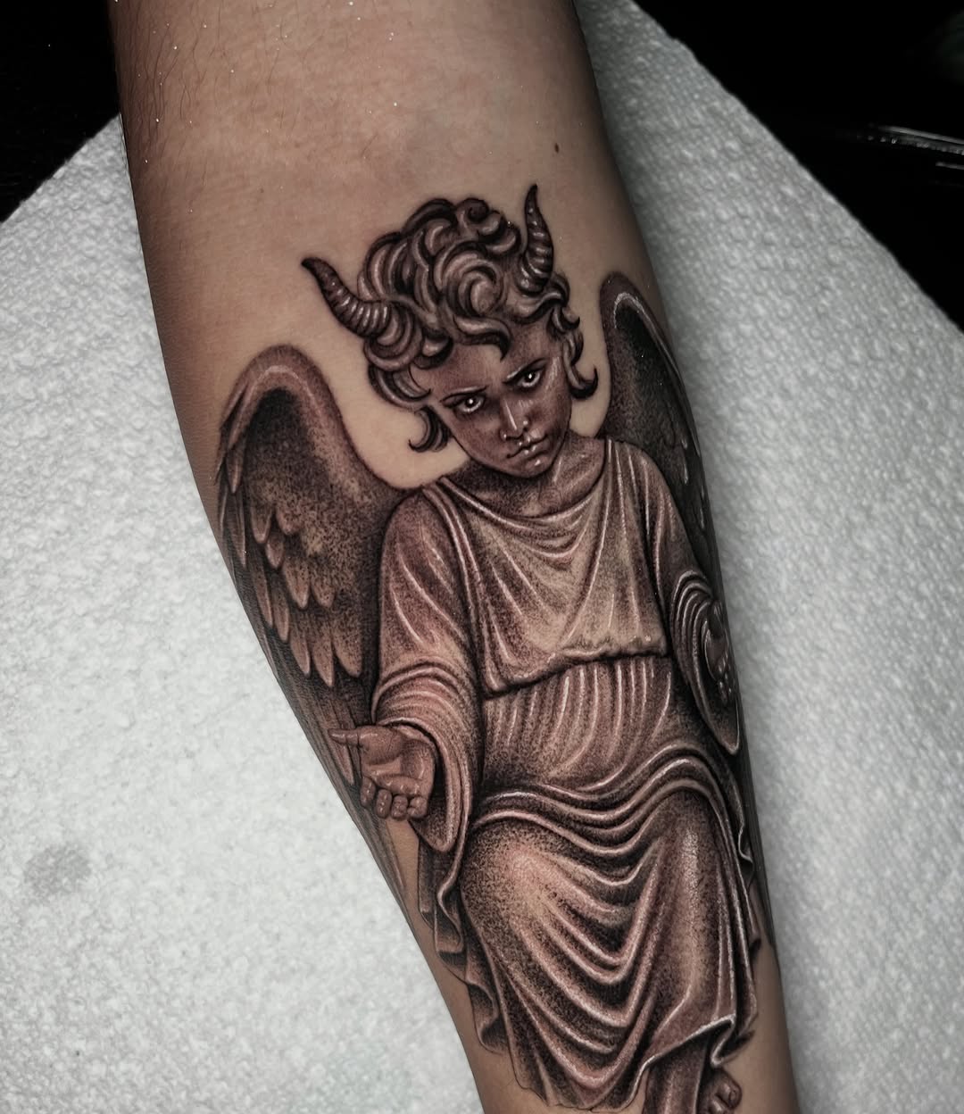 Tattoo by @tattoohaze — realism, black_and_grey