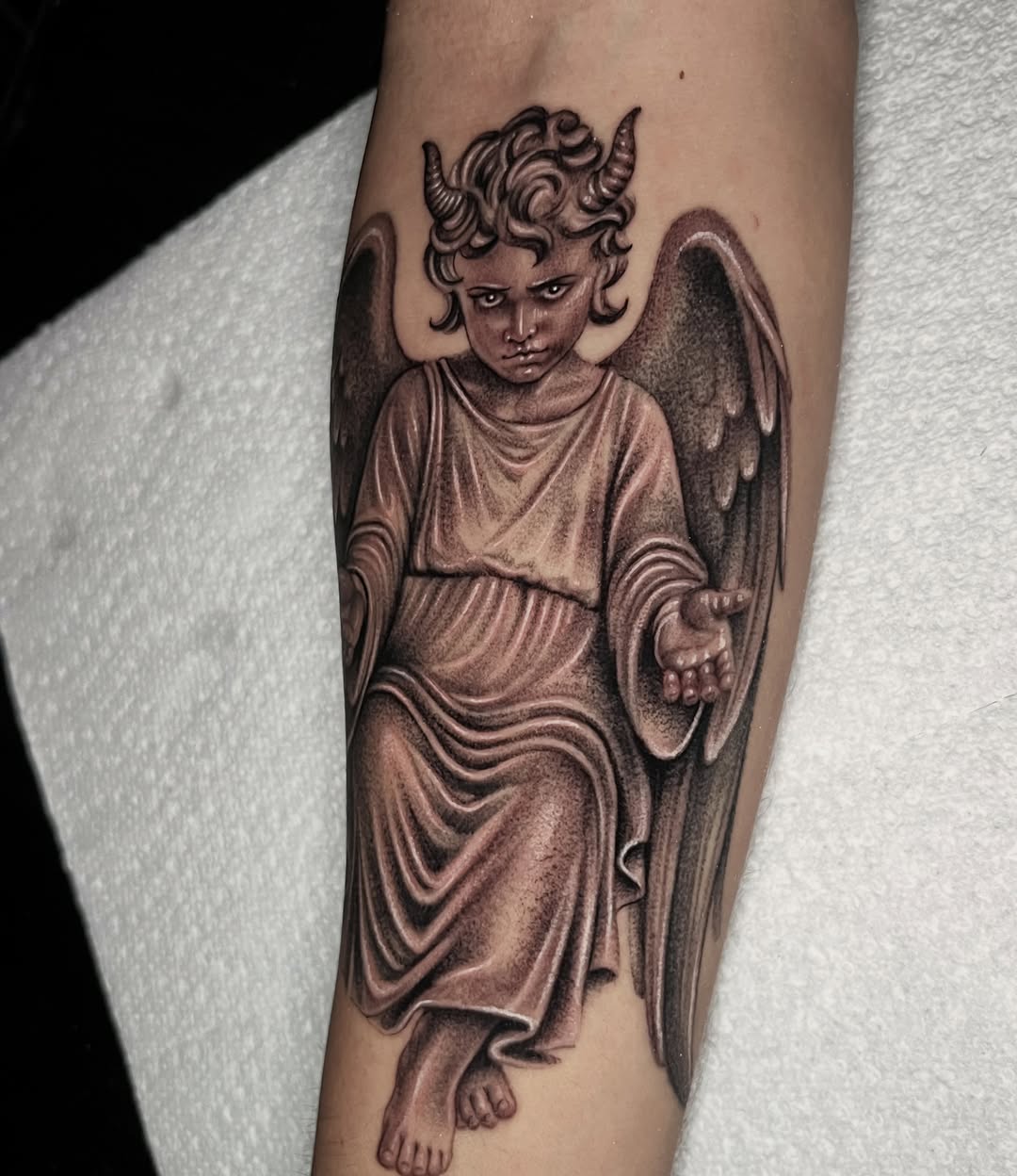 Tattoo by @tattoohaze — realism, black_and_grey