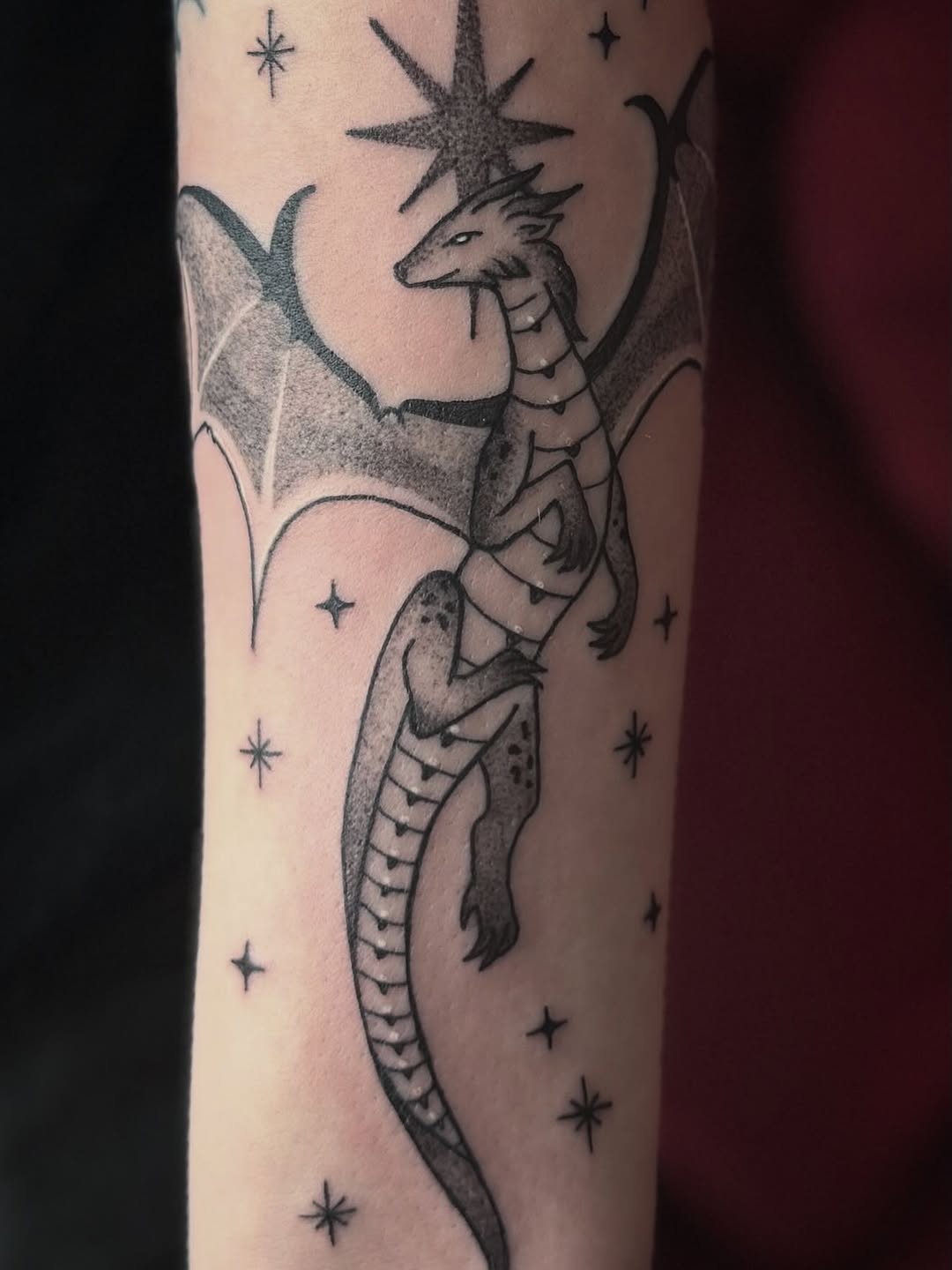 Tattoo by @spicy_sugarrr_tattoos — illustrative, black_and_grey