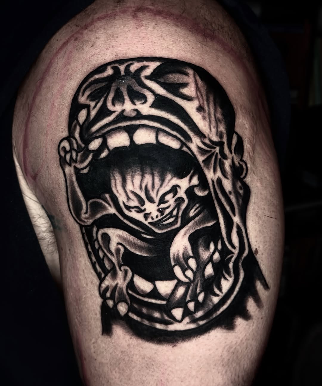 Tattoo by @butz.tattoos — black_and_grey, dark_realism