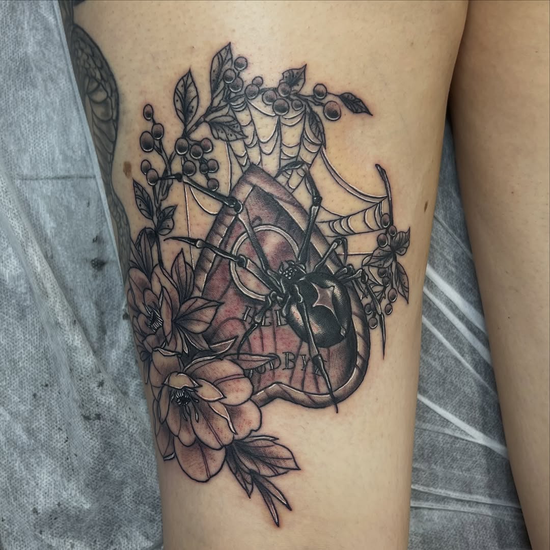 Tattoo by @neotrashace — black_and_grey, realism