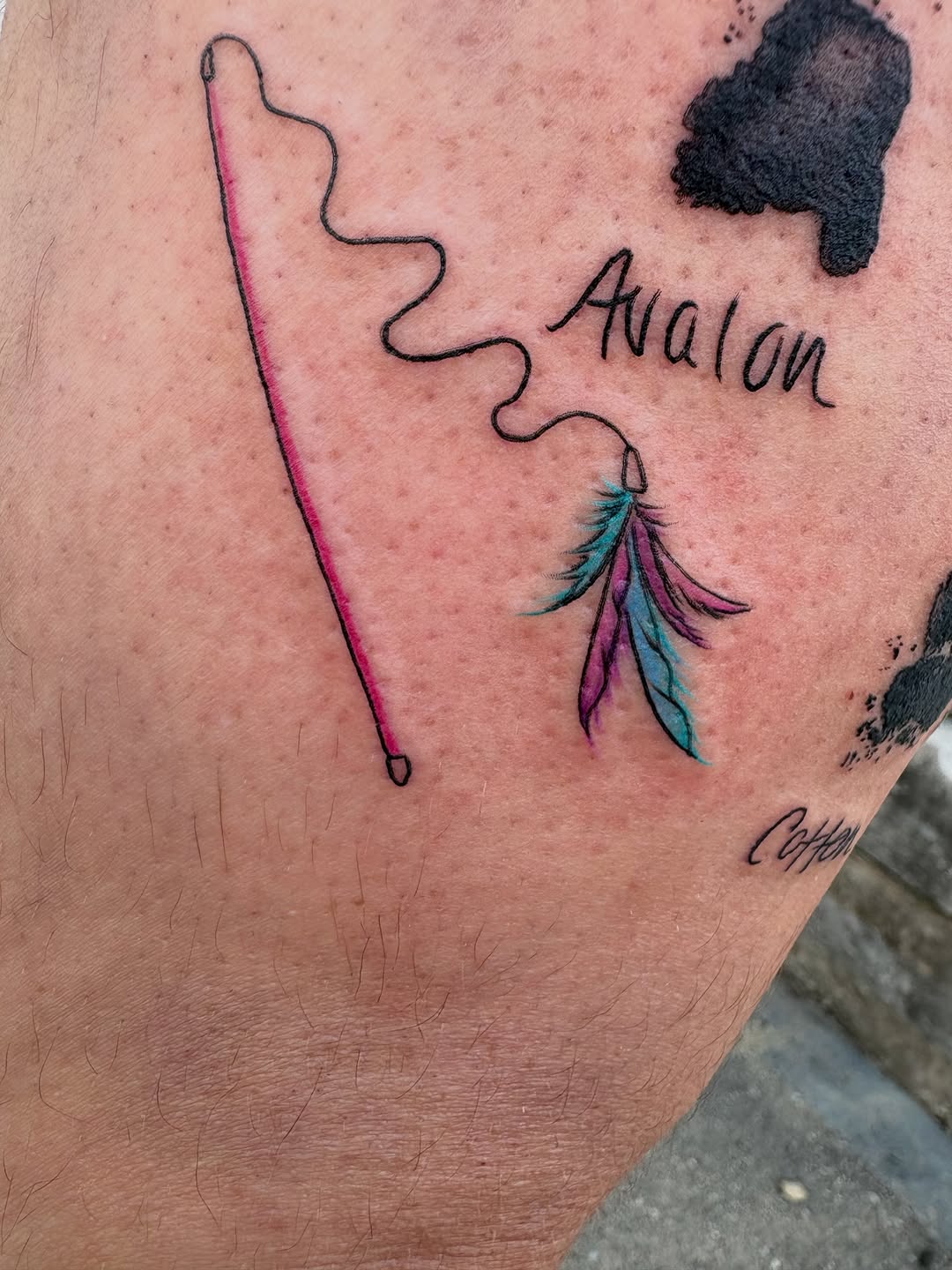 Tattoo by @andreakramerart — lettering_script, fine_line