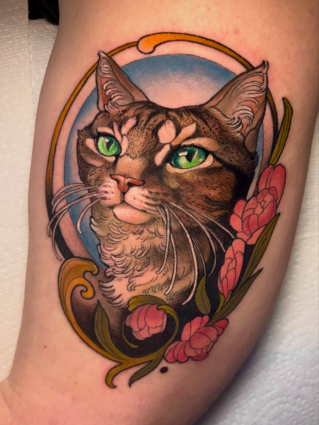 Tattoo by @whitewolfink — realism, neo_traditional