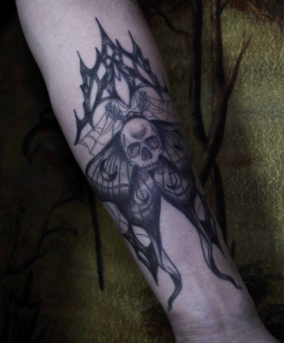 Tattoo by @esteltattoos — dark_realism, dotwork