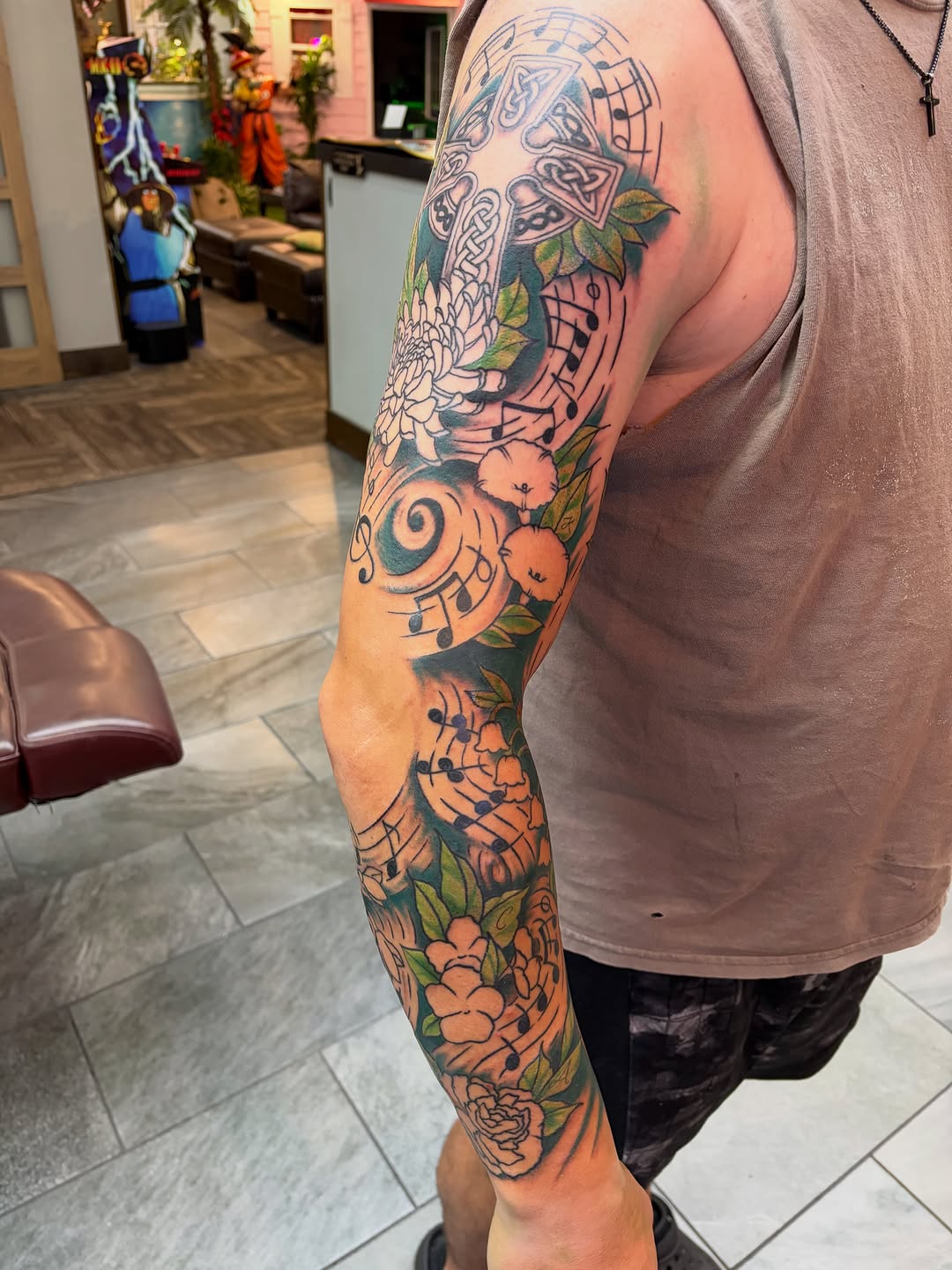 Tattoo by @nikkia.tattoo — black_and_grey, fine_line