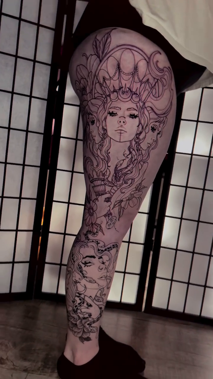 Tattoo by @marisolcreative — neo_traditional, black_and_grey