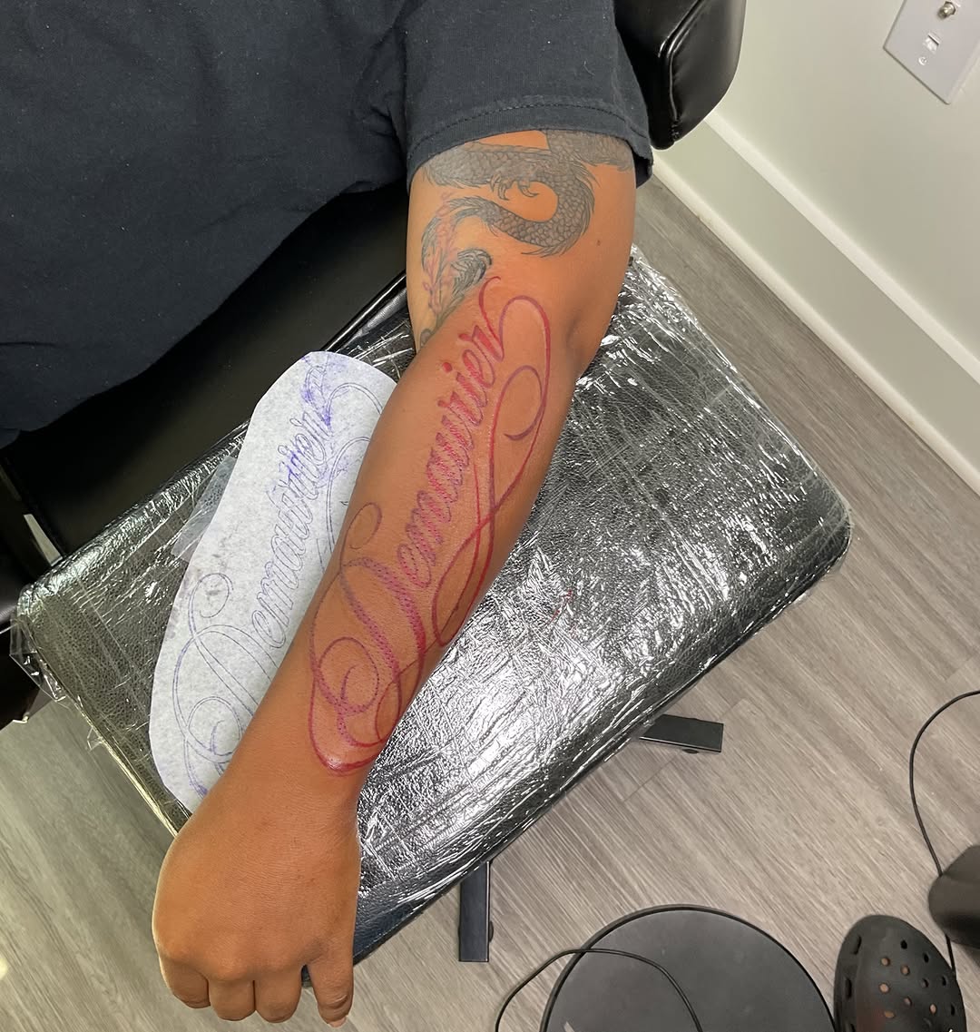 Tattoo by @kenkillatattoos — lettering_script