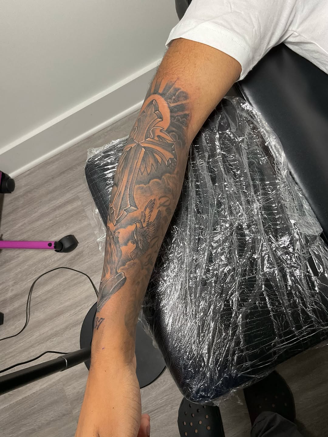 Tattoo by @kenkillatattoos — black_and_grey, realism