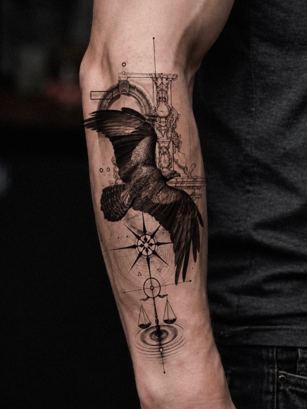 Tattoo by @seraph_gmt — black_and_grey, realism
