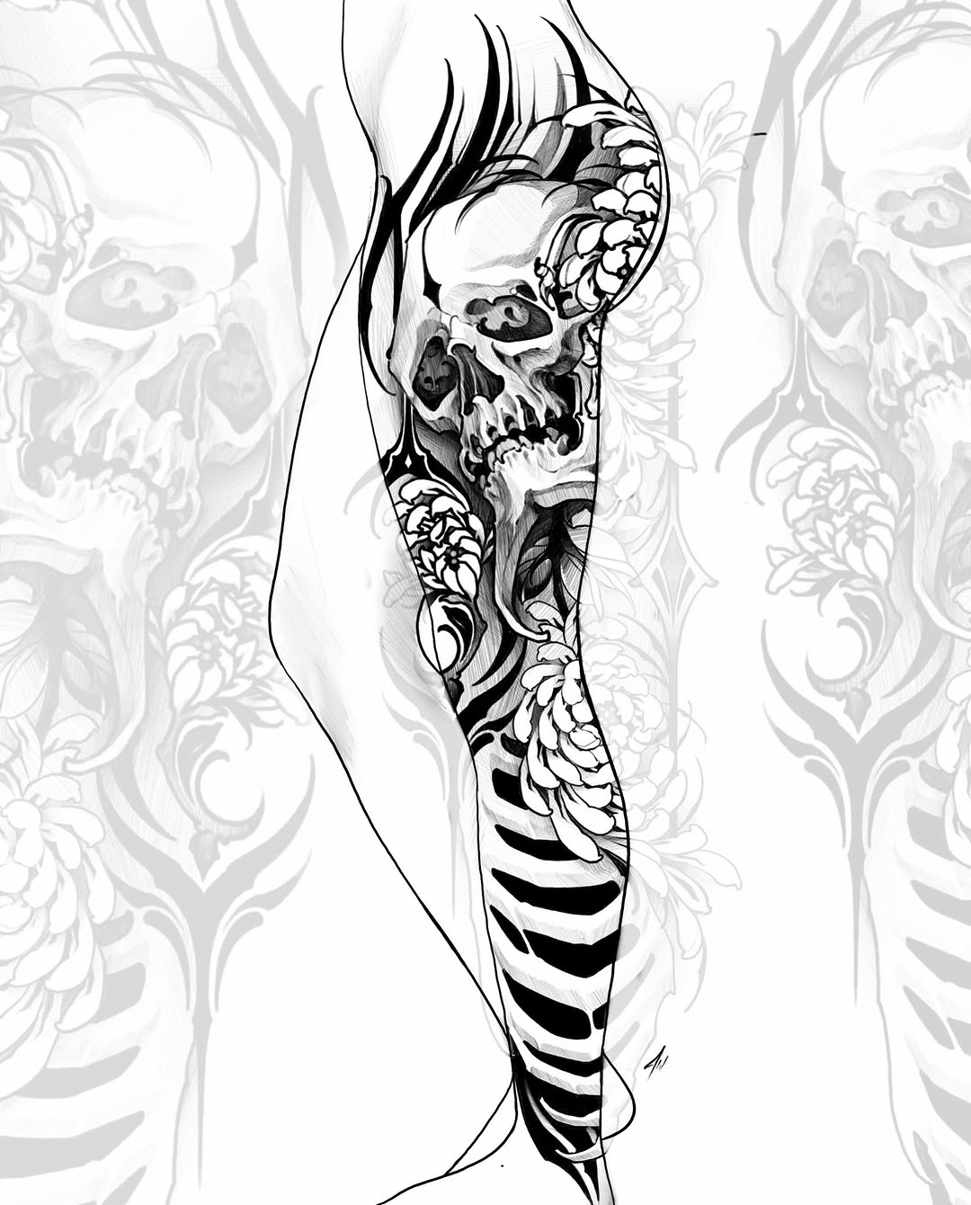 Tattoo by @weekstattoo — black_and_grey, realism