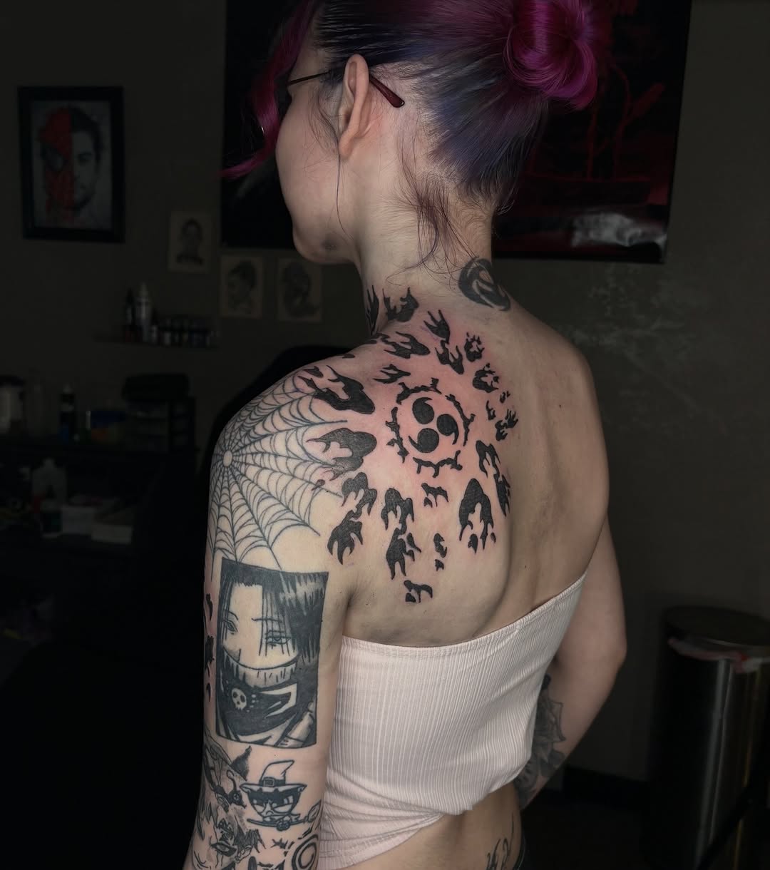 Tattoo by @tattman_flair — blackwork, geometric