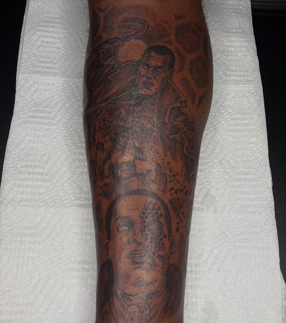 Tattoo by @tattman_flair — realism, black_and_grey
