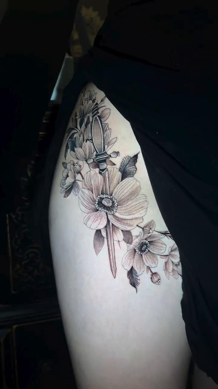 Tattoo by @chrisdoyletattoos โ fine_line, black_and_grey