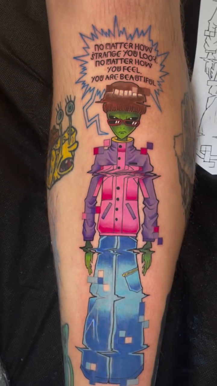 Tattoo by @space.paranoid — anime
