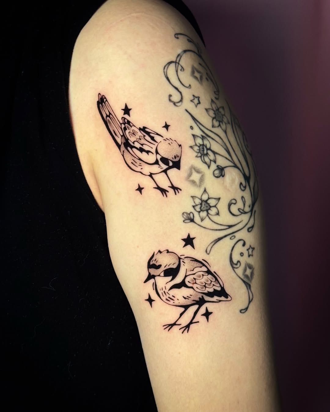 Tattoo by @cleanbean.inks — fine_line, black_and_grey