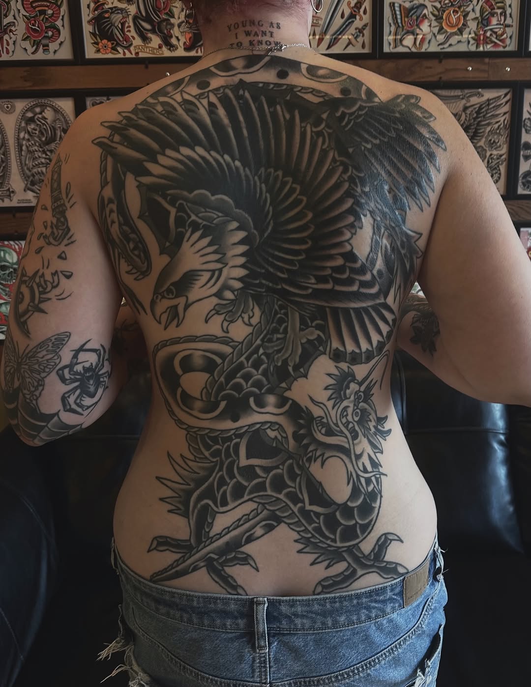 Tattoo by @sydneybeetattoos — japanese_irezumi, black_and_grey