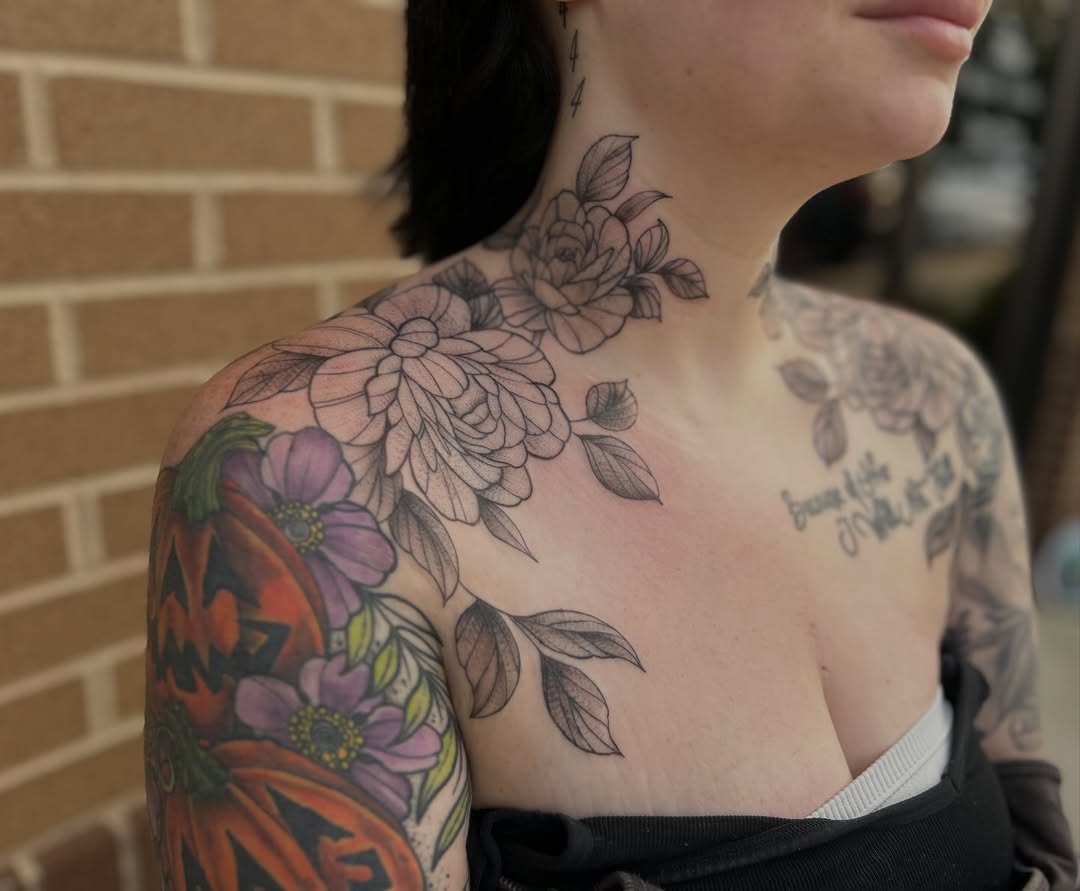 Tattoo by @samibattle — black_and_grey, fine_line