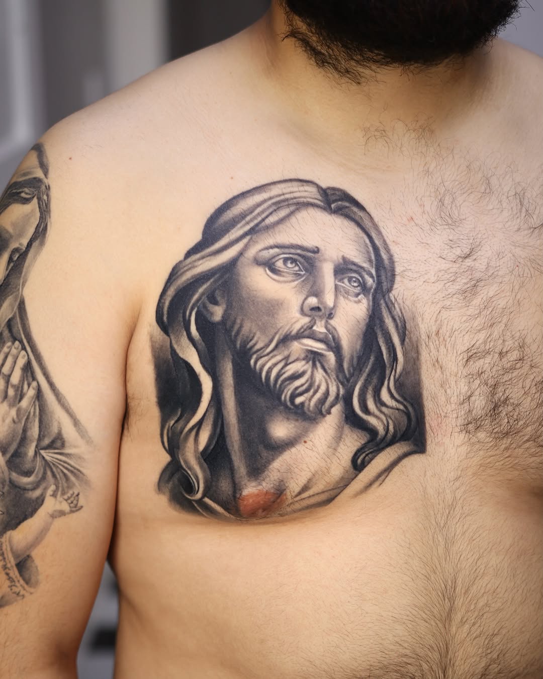 Tattoo by @cordero.inks — realism, black_and_grey