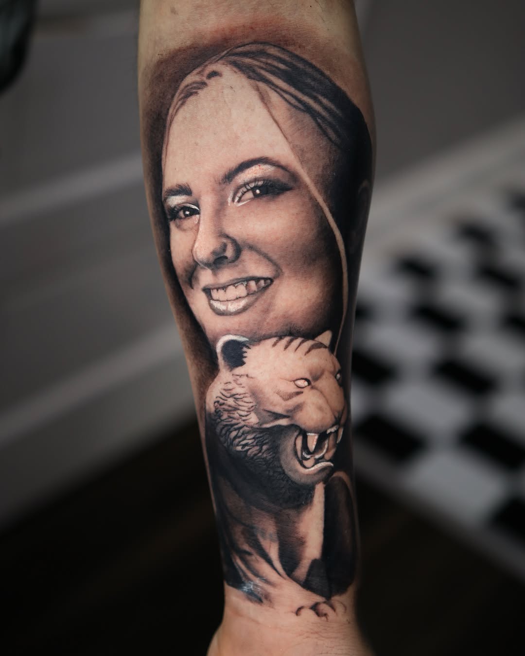 Tattoo by @cordero.inks — realism, black_and_grey