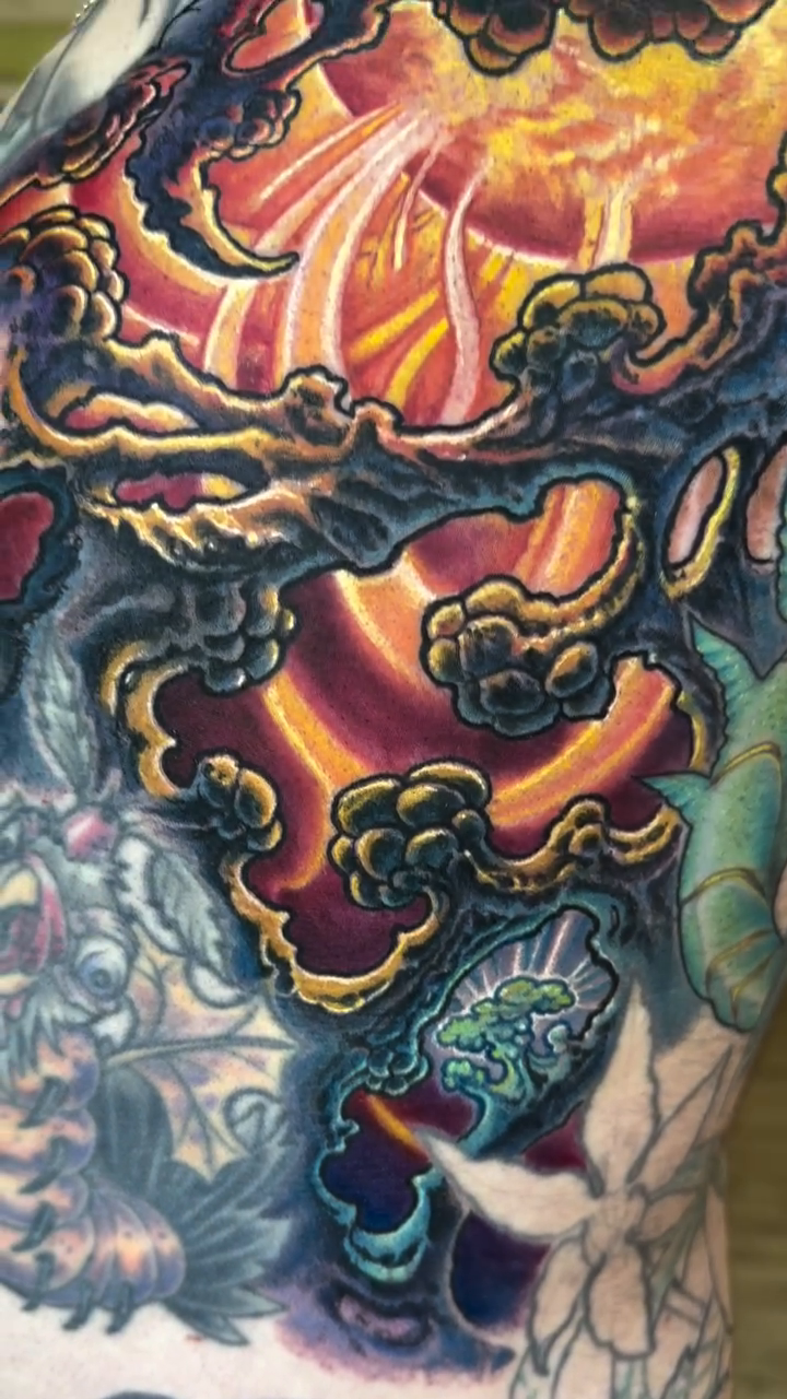 Tattoo by @tattoosbybacon โ japanese_irezumi, black_and_grey