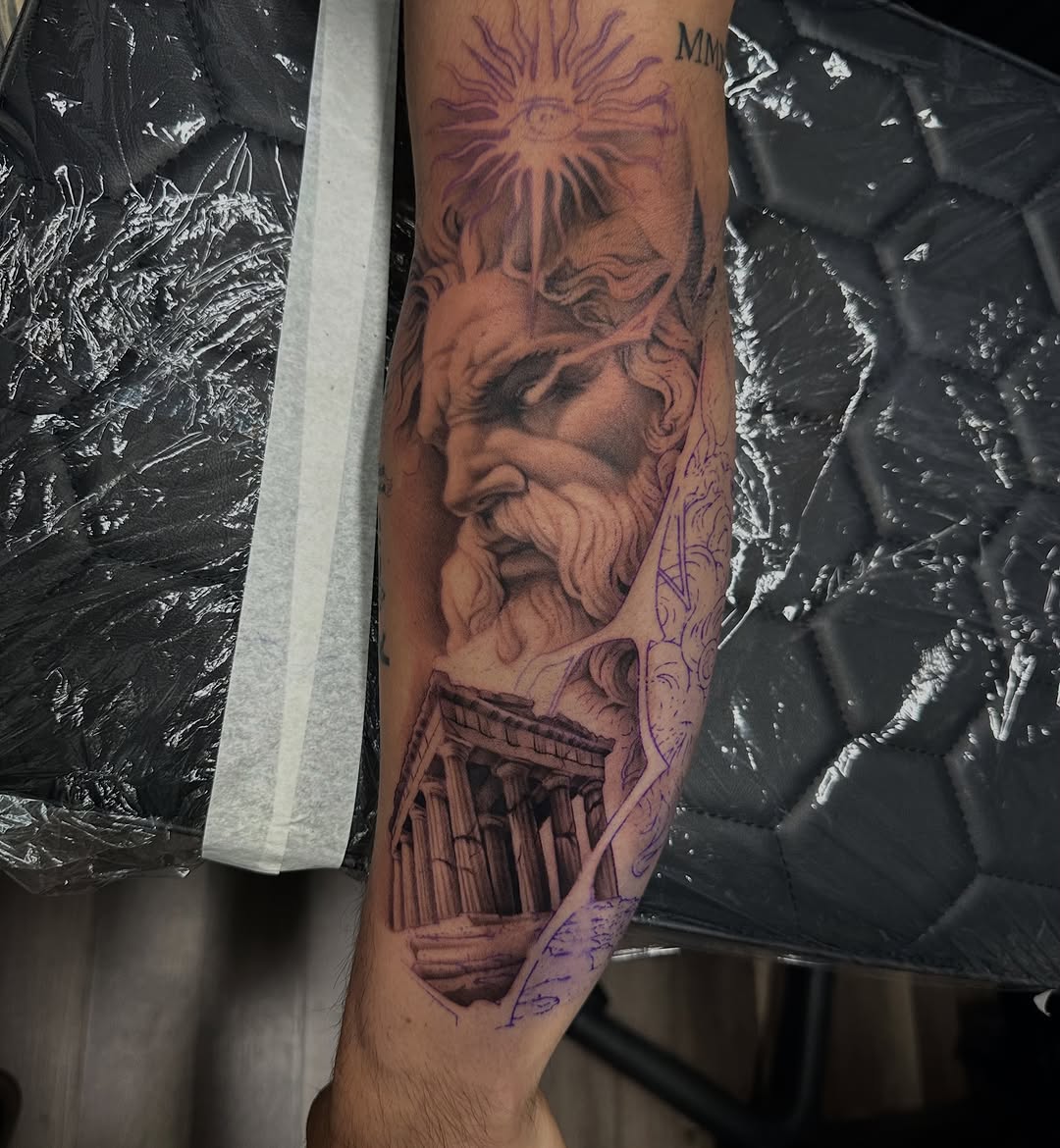 Tattoo by @tattooz_by_trent — realism, black_and_grey