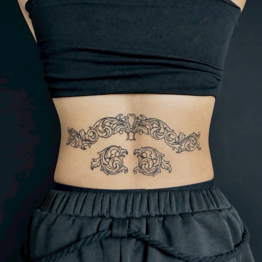 Tattoo by @nyxea.tattoo โ ornamental, black_and_grey