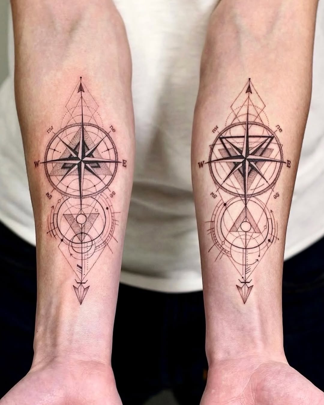 Tattoo by @linsey_tattooer β geometric, black_and_grey