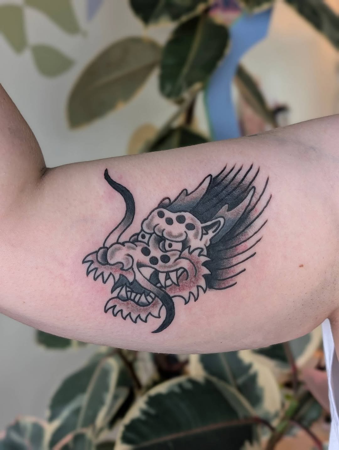 Tattoo by @emryandfriends — american_traditional, japanese_irezumi