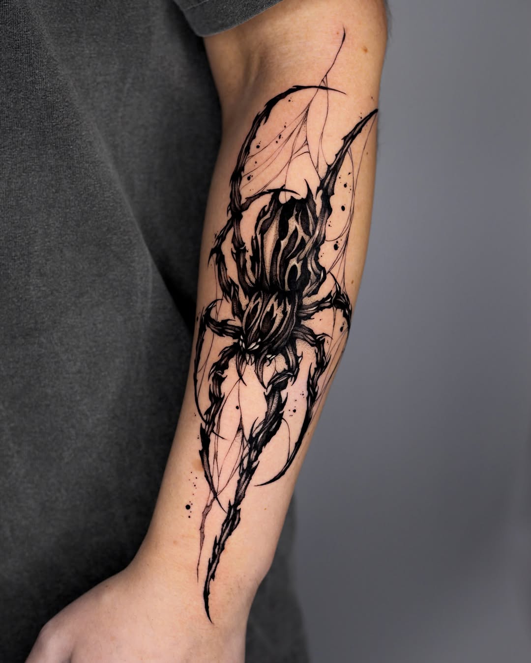 Tattoo by @kim9ang — blackwork, illustrative