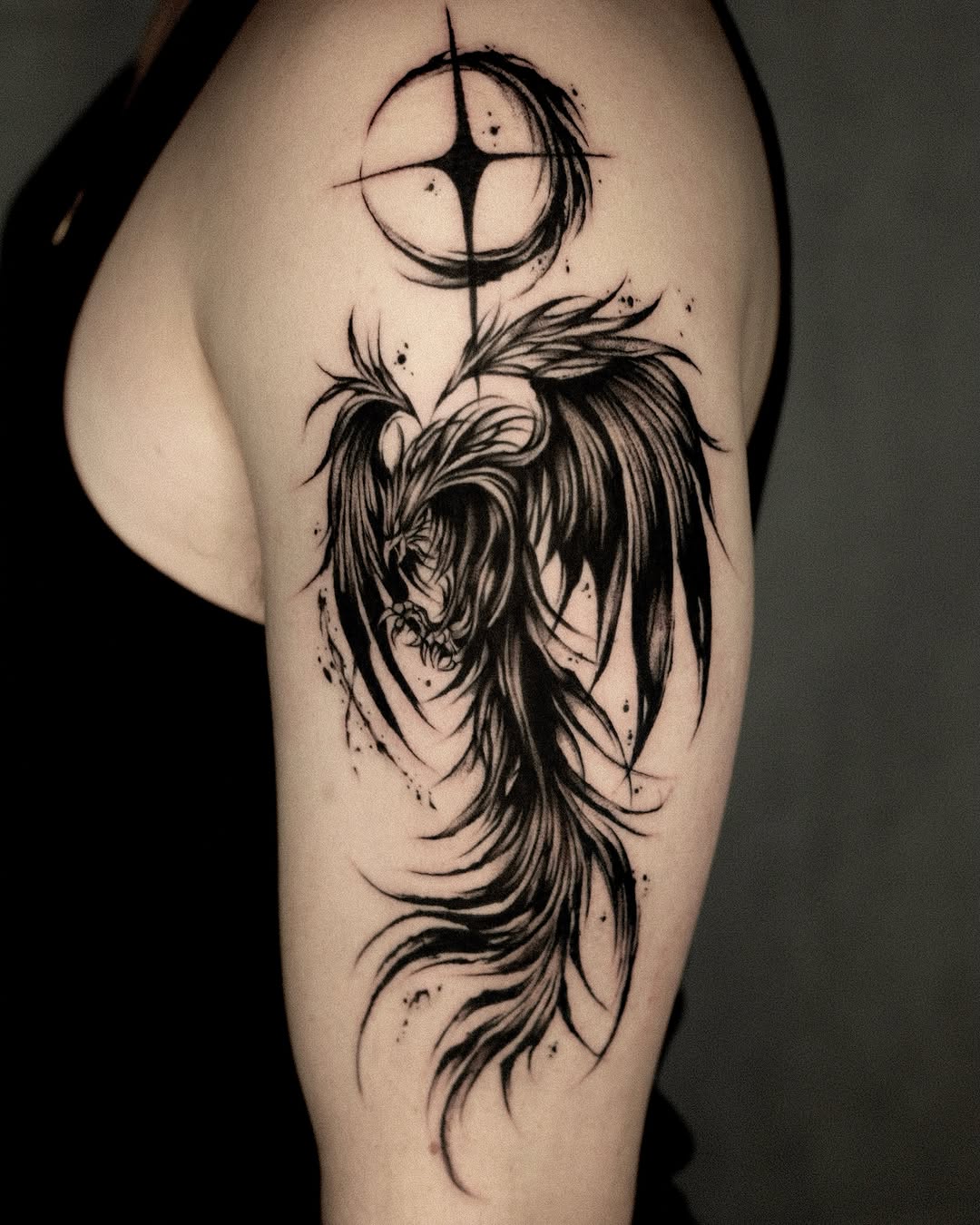 Tattoo by @kim9ang — blackwork, illustrative