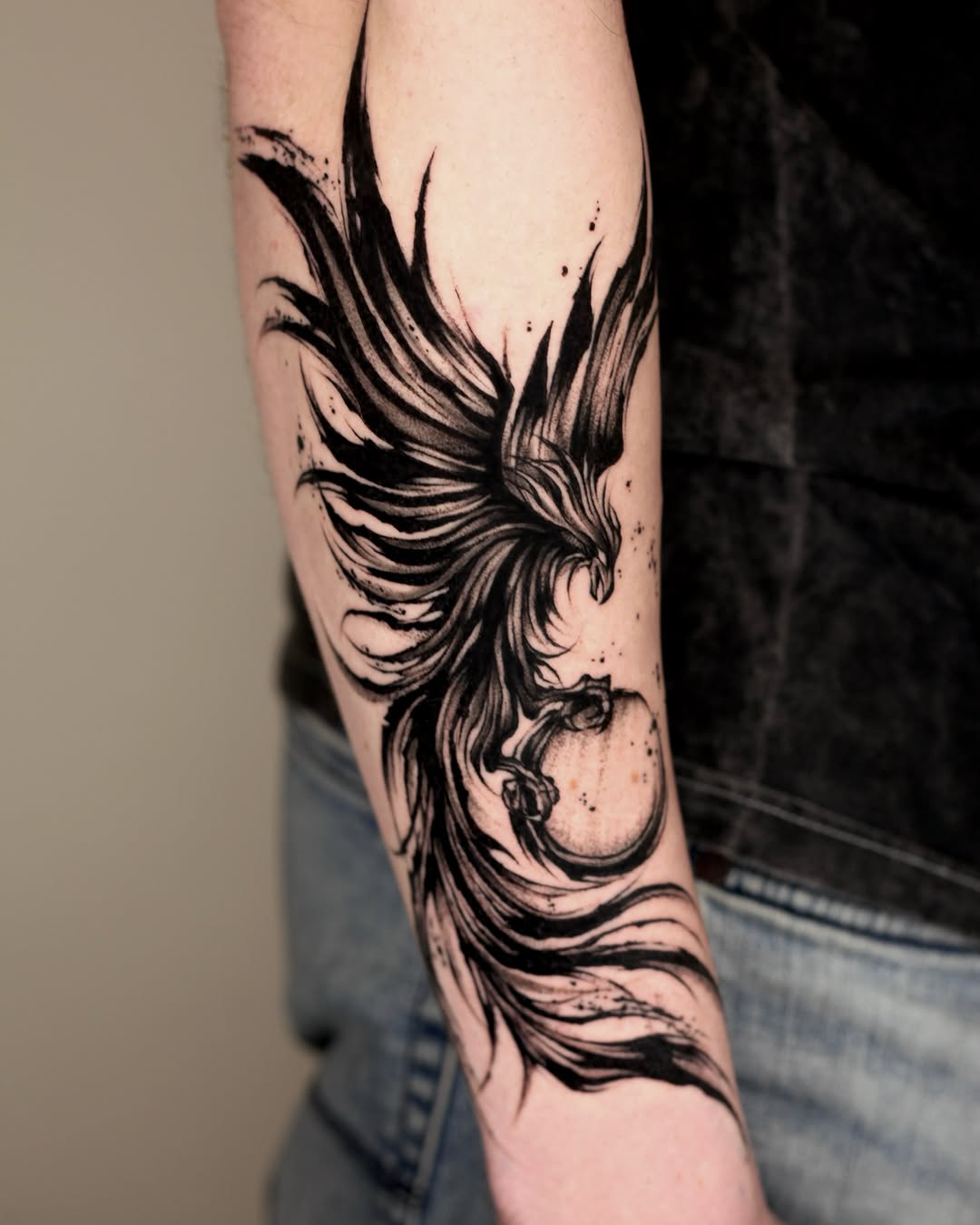Tattoo by @kim9ang — blackwork, illustrative