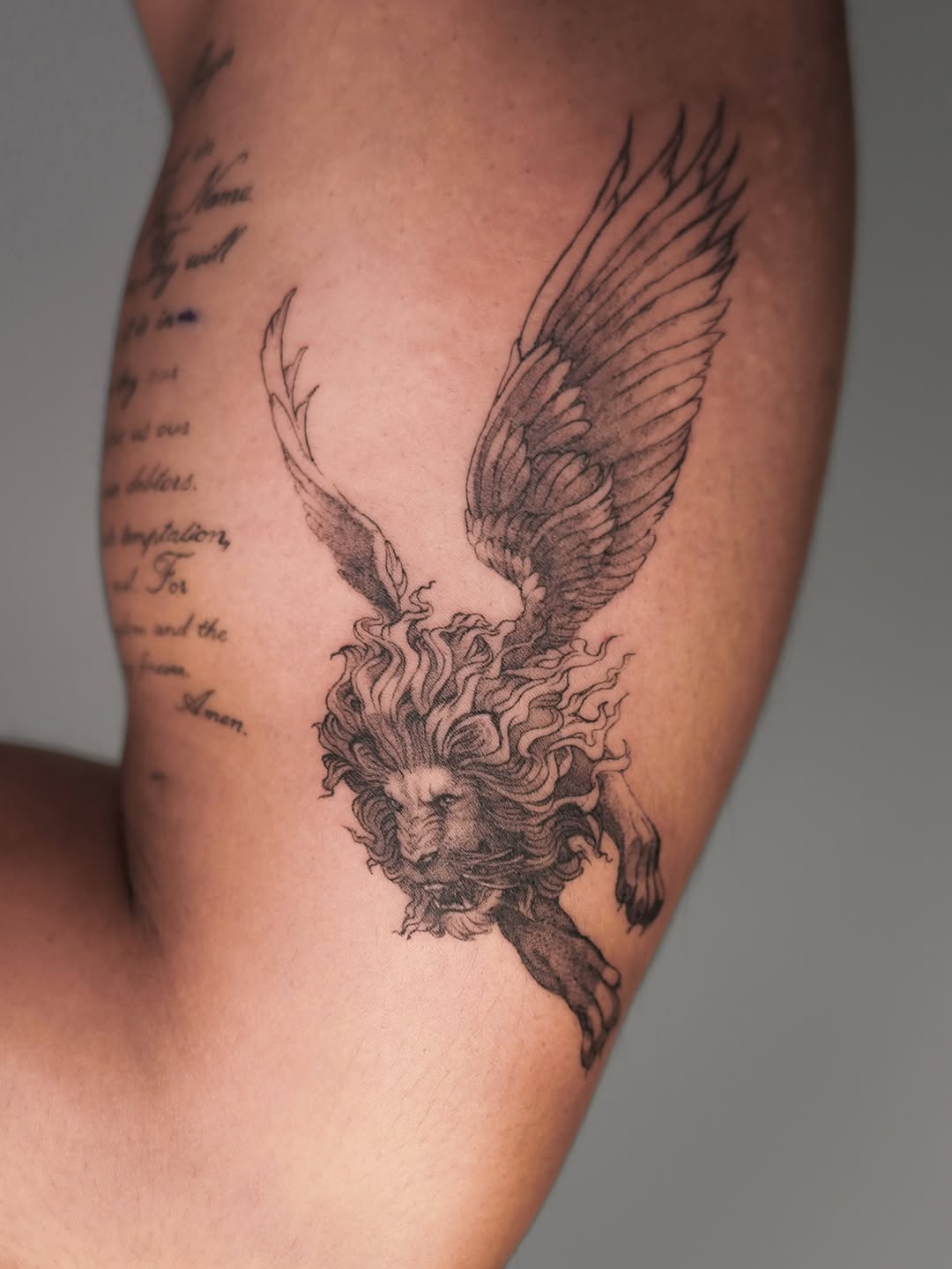 Tattoo by @roommate_tat — black_and_grey, realism