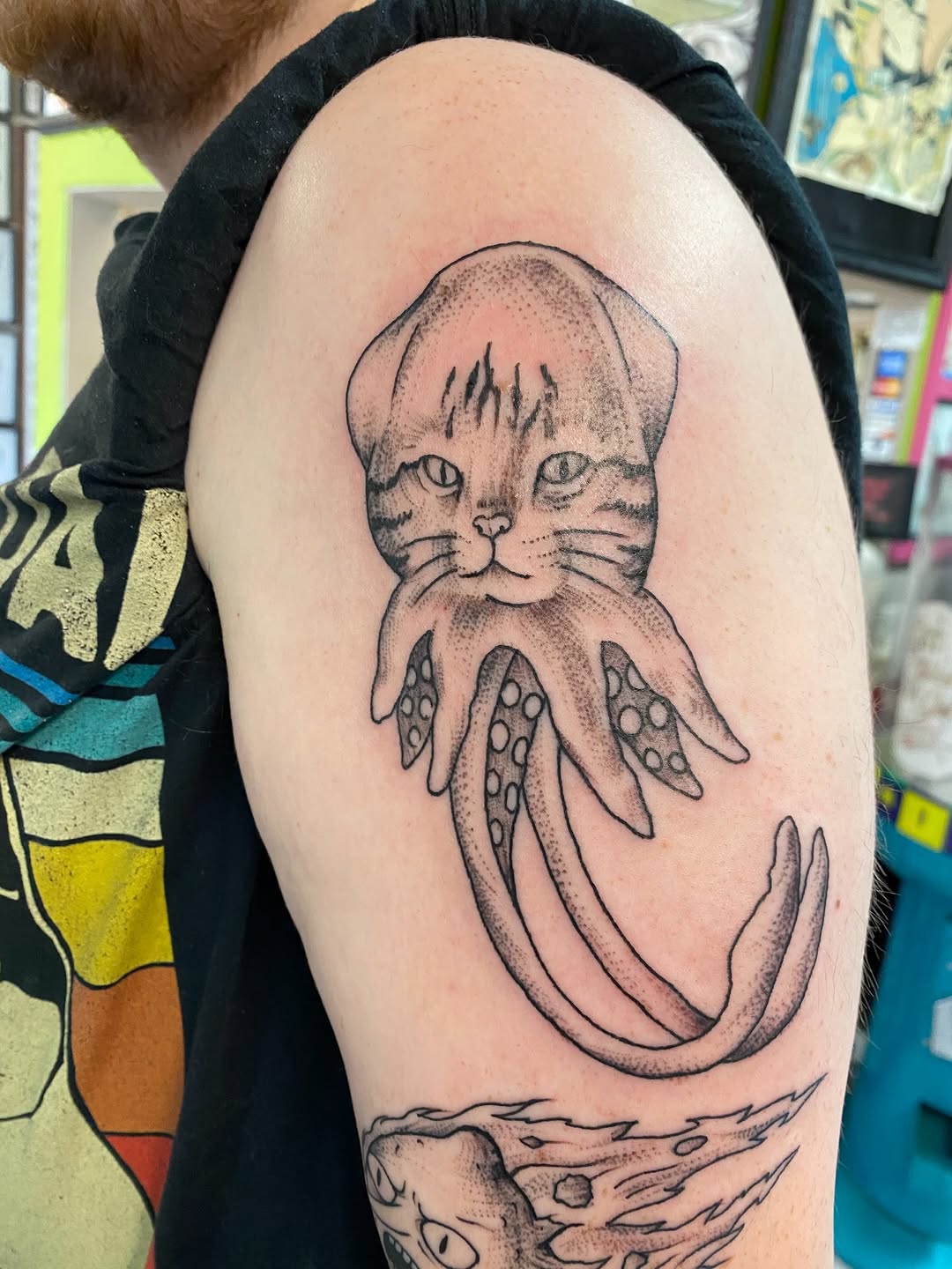 Tattoo by @sc0ttstattoos — black_and_grey, illustrative