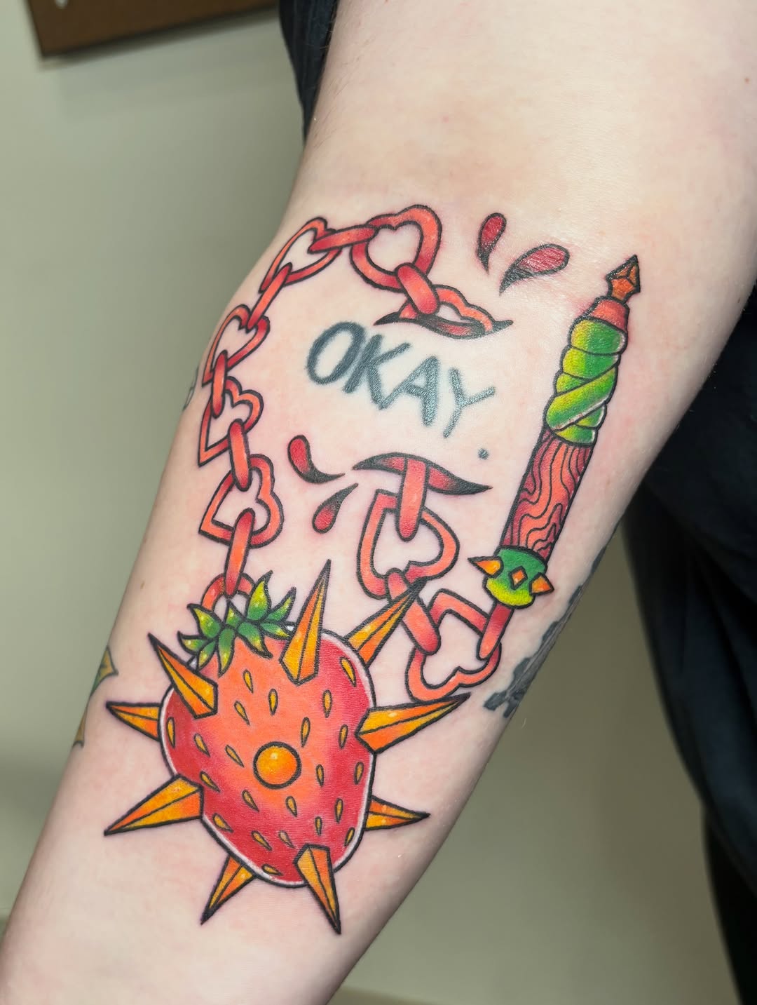 Tattoo by @tatsbybaby — new_school, trash_polka