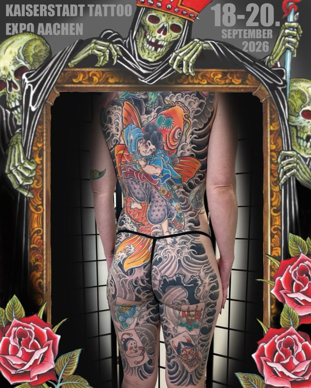 Tattoo by @beauxbrady — japanese_irezumi, black_and_grey