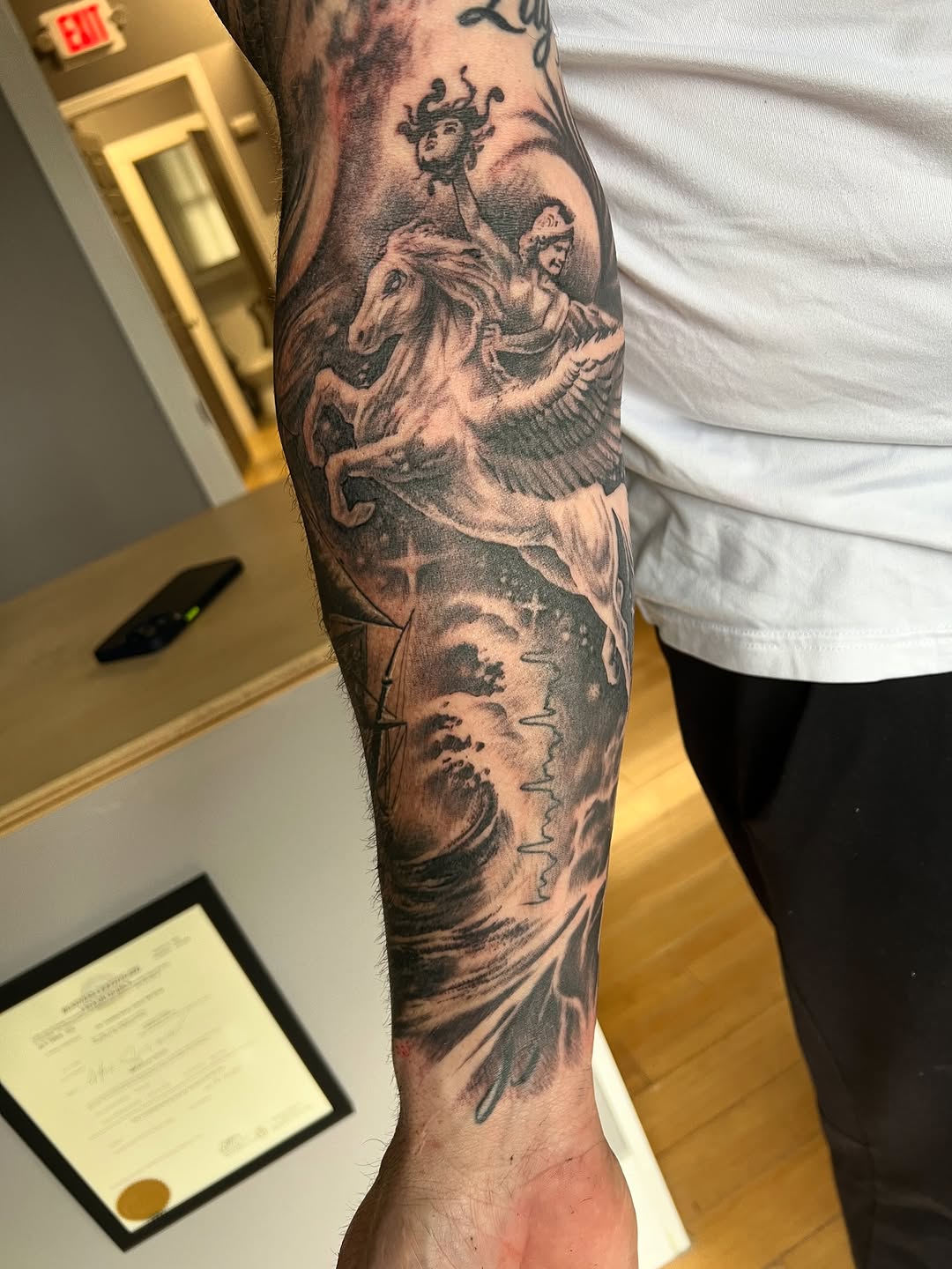 Tattoo by @strikt — realism, black_and_grey