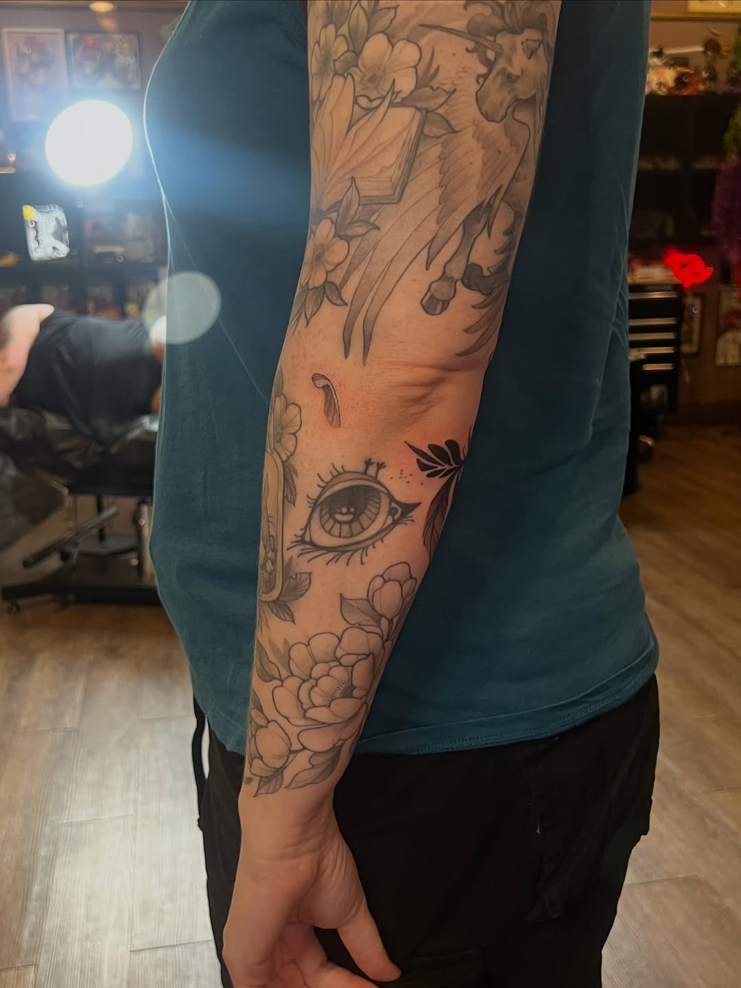 Tattoo by @girlwiththefoxtattoo — black_and_grey, realism
