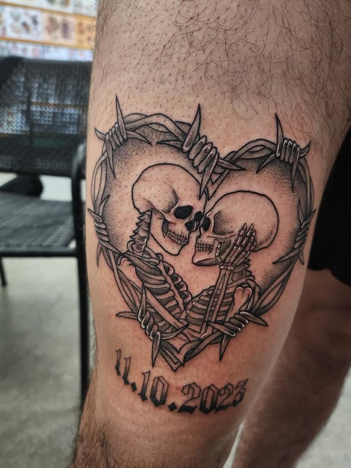 Tattoo by @fantasytattooco — dark_realism, black_and_grey