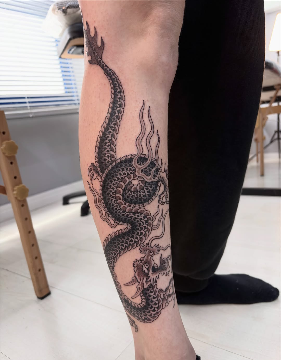 Tattoo by @naganumatattoo — japanese_irezumi, black_and_grey