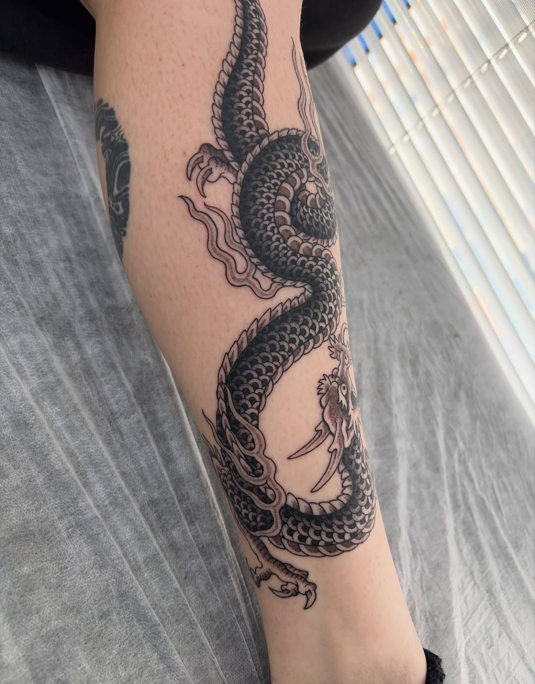 Tattoo by @naganumatattoo — japanese_irezumi, black_and_grey