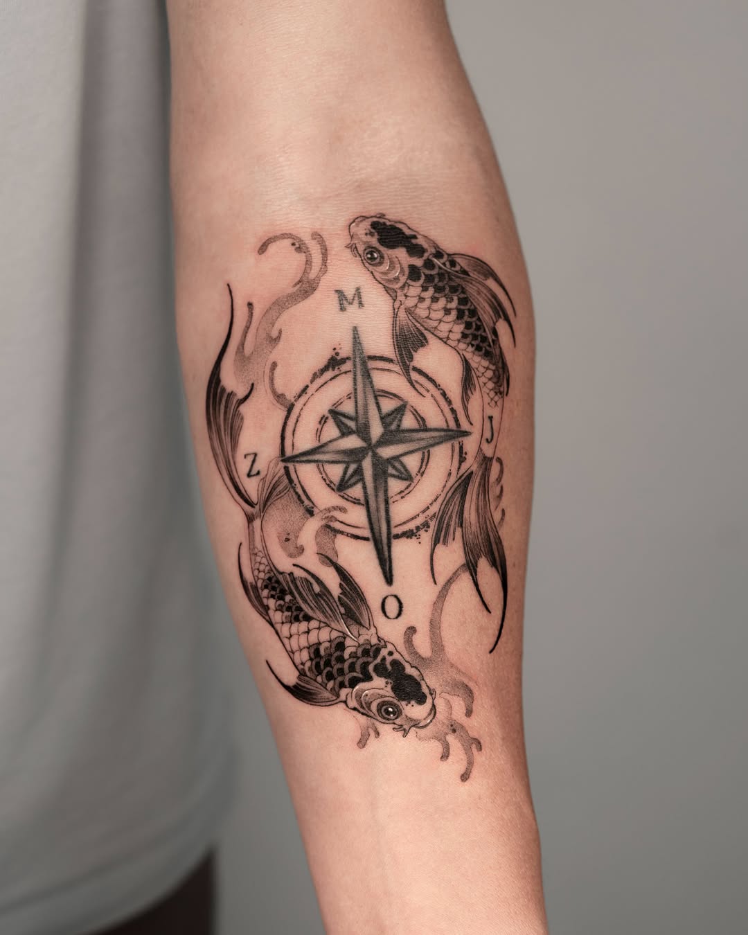 Tattoo by @yozu.tattoo — black_and_grey, fine_line