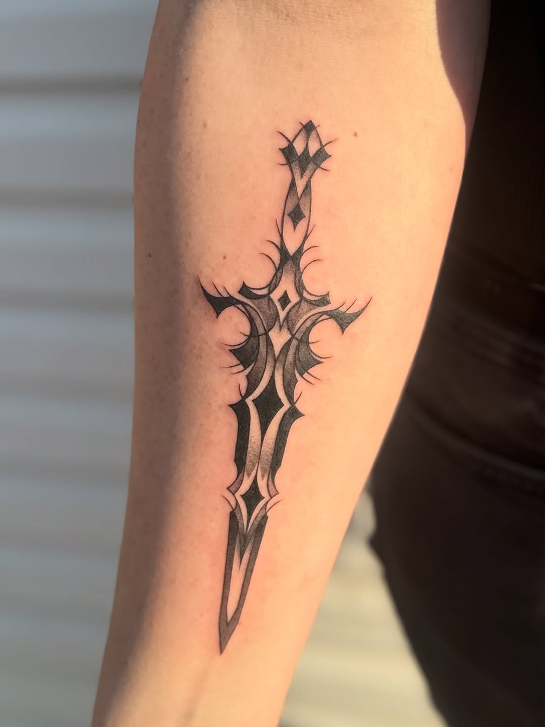 Tattoo by @monkeepi — black_and_grey, ornamental