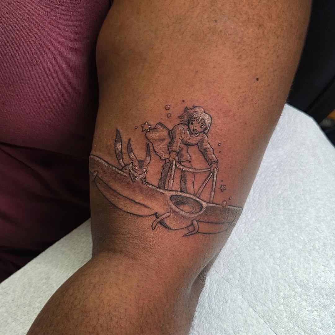 Tattoo by @janinks β anime, fine_line