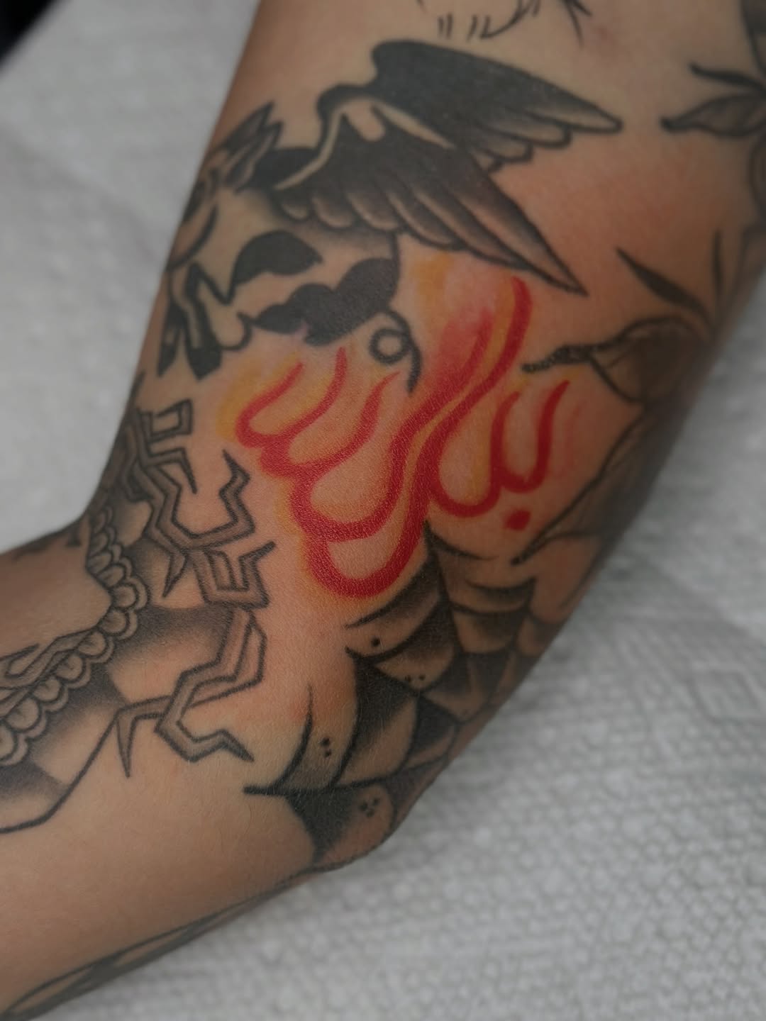 Tattoo by @katfishtattoos — american_traditional, black_and_grey