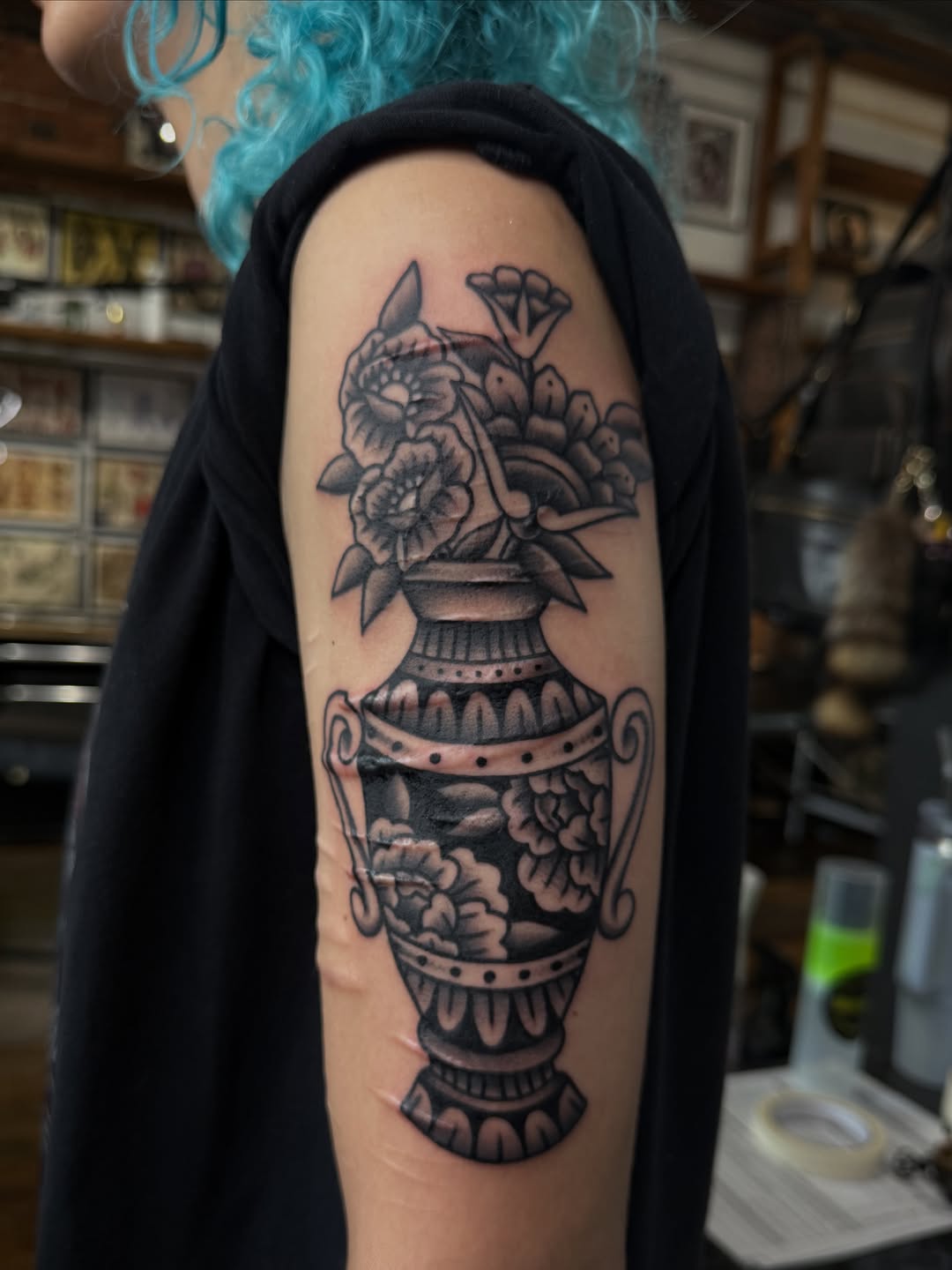 Tattoo by @logansightart — american_traditional, black_and_grey