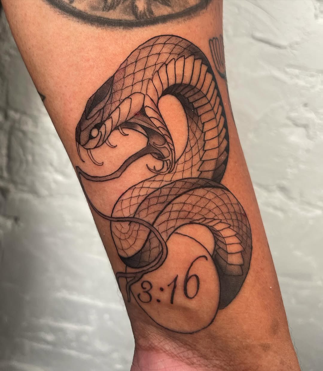 Tattoo by @authentics_nyc — black_and_grey, lettering_script