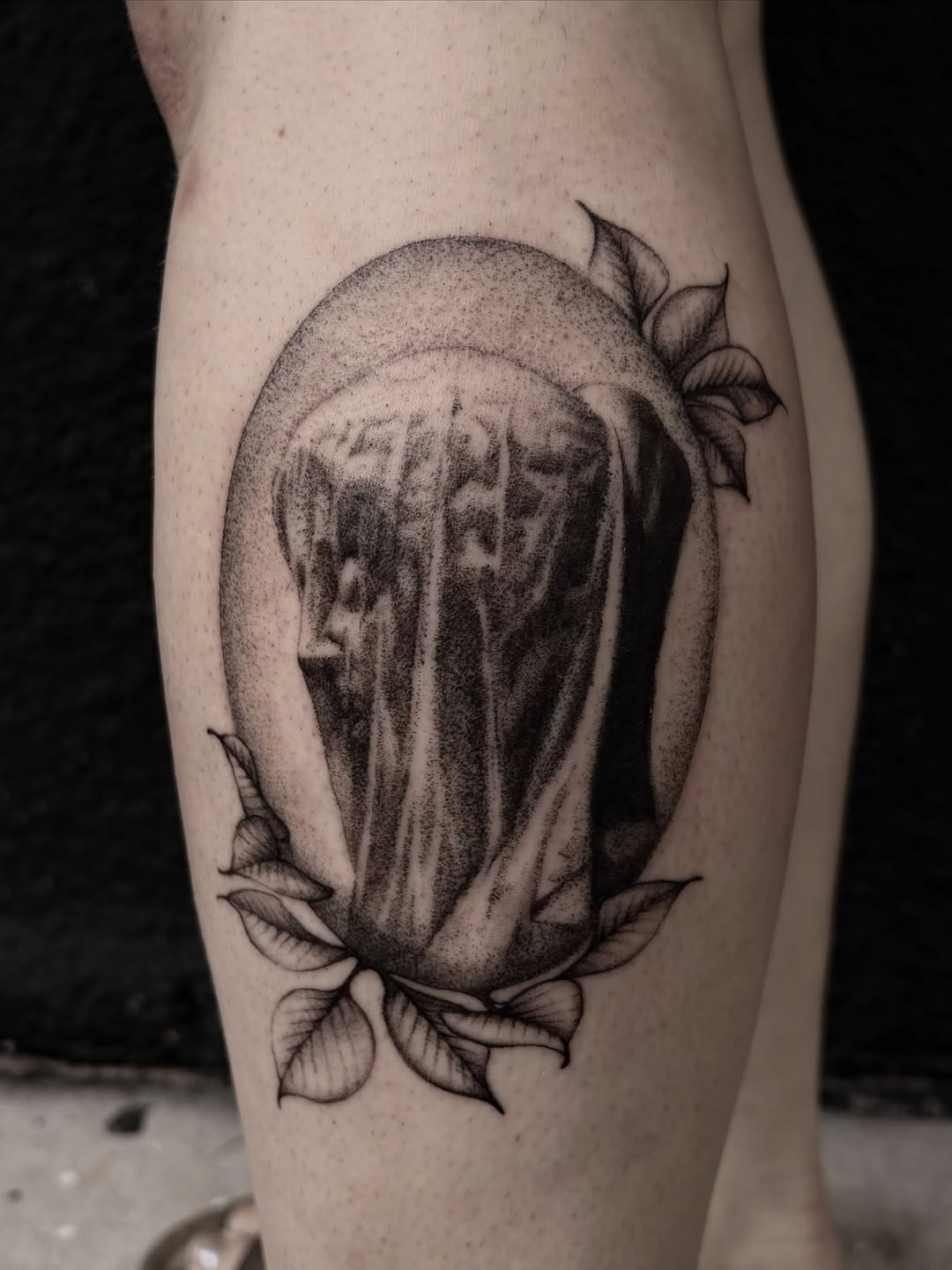 Tattoo by @emi.s.ink — dotwork, black_and_grey