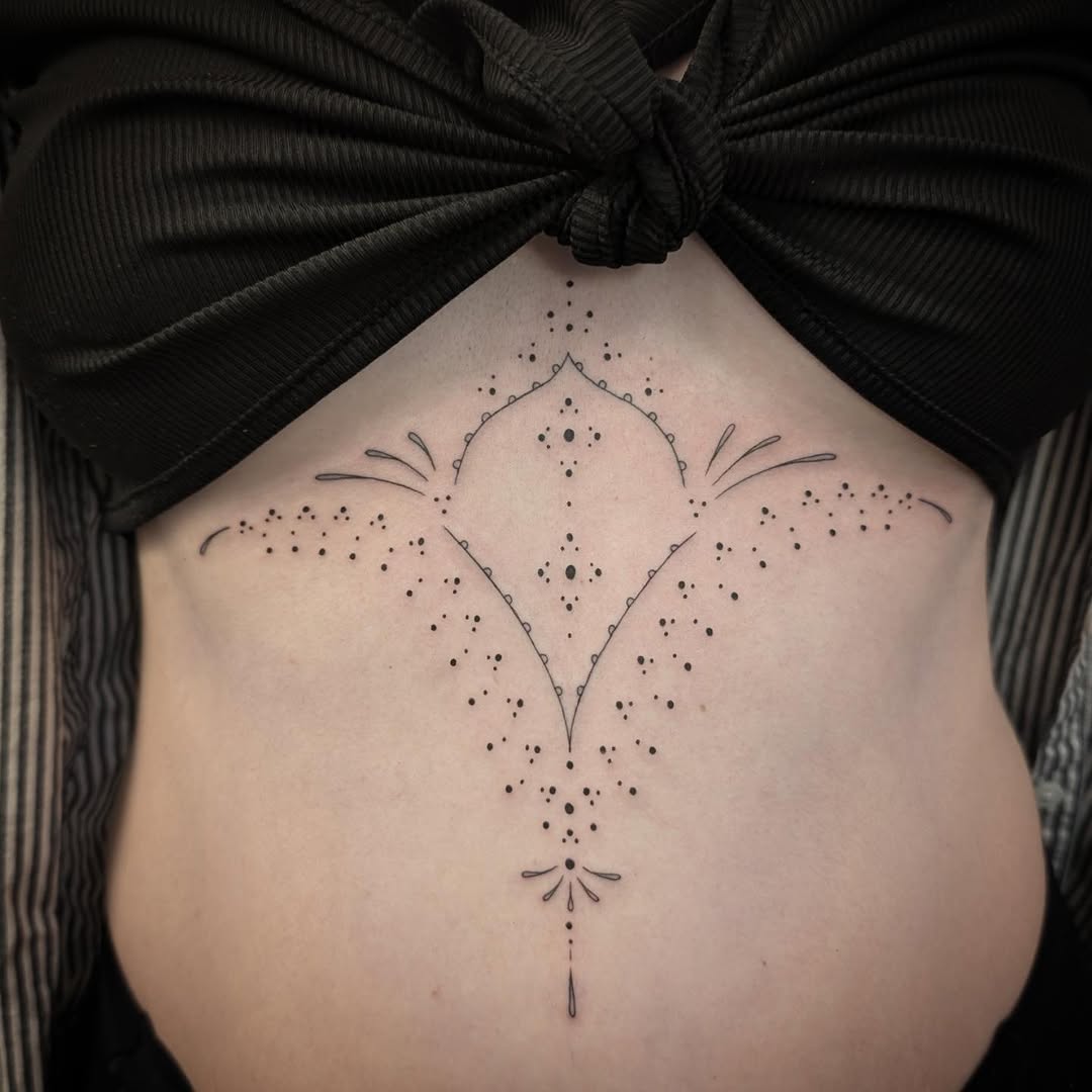 Tattoo by @mothandflametattoos — fine_line, dotwork